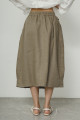 Льняная юбка с пуговицами на карманах
