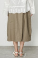 Льняная юбка с пуговицами на карманах